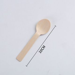 Muỗng gỗ dùng 1 lần 10cm đầu tròn (gói 100 cái) dùng để ăn xôi, ăn kem...