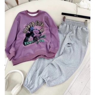 Bộ Nỉ Dài Tay Quần Jogger MICKEY UNDER Dáng Boom In Hình