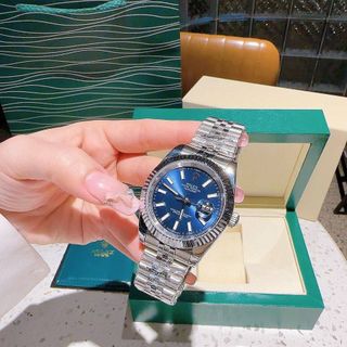 ĐỒNG HỒ CẶP RÔ.LEX CƠ CAO CẤP BẠC TRƠN