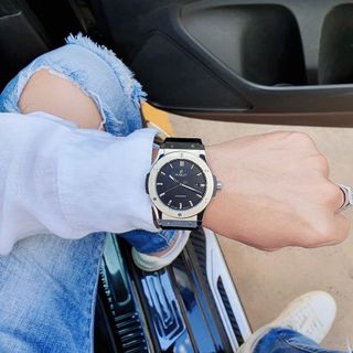 ĐỒNG HỒ CƠ NAM CAO CẤP HUB NIỀNG TRƠN SILVER