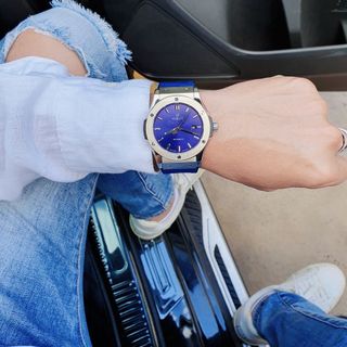 ĐỒNG HỒ CƠ NAM CAO CẤP HUB NIỀNG TRƠN SILVER