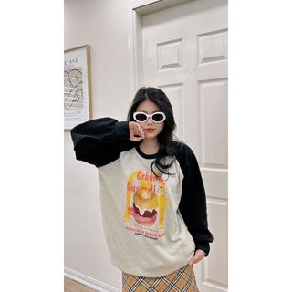 Áo Sweater Nỉ Unisex Tay Phối DONUS
