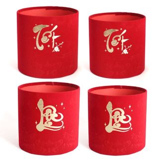 Hộp trụ nhung cắm hoa Tết, đào đông