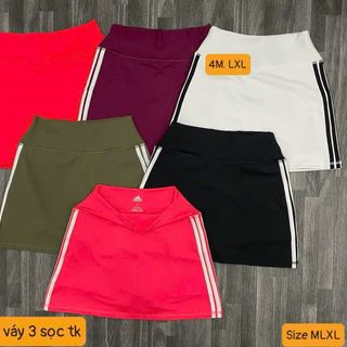 Chân váy sọc Đủ màu size mlxl mới nhất 2023 Thể Thao cao cấp Siêu Đẹp Giá Sỉ,