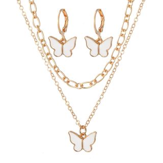 SET DÂY CHUYỀN + BÔNG TAI BƯƠM BƯỚM NT04