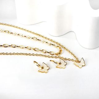 SET DÂY CHUYỀN + BÔNG TAI BƯƠM BƯỚM NT04