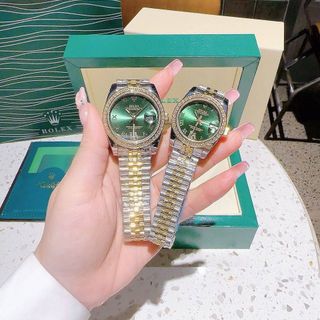 ĐỒNG HỒ CẶP RÔ.LEX CƠ CAO CẤP DEMI VIỀN HỘT