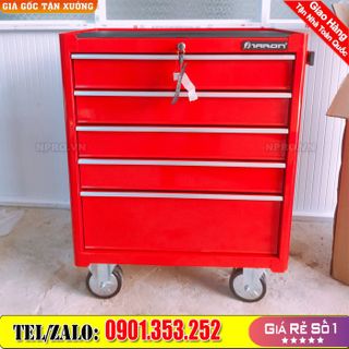 Tủ đồ nghề 5 ngăn khoá có bánh xe đẩy