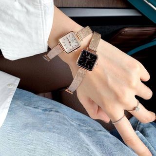 ĐỒNG HỒ THỜI TRANG NỮ D.W LƯỚI VUÔNG.