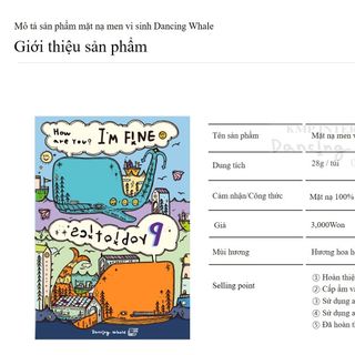 Mặt nạ Dancing Whale - Probiotics