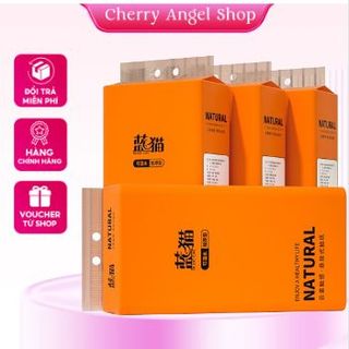 Túi giấy treo tường thùng 4 túi 1280 tờ, giấy vệ sinh treo tường 4 lớp bột gỗ nguyên sinh NATURAL/ CÓ SỈ