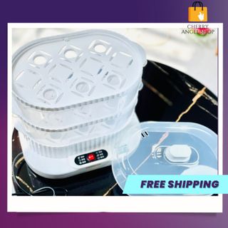Nồi hấp điện đa năng 3 tầng công suất 350w, nồi hấp cách thuỷ dung tích 10L, tiện dụng tiết kiệm thời gian nội trợ/ có s