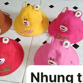 Mũ bucket trẻ em đủ mẫu gấu dâu CQ