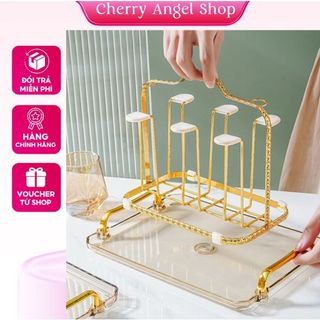 (HOT) Khay Đĩa Tròn, Khay nhựa hình chữ nhật Đựng Bánh Kẹo - Khay Đựng Ly Tách Ấm Trà, Khay Mạ Vàng Cao Cấp Sang Trọng T