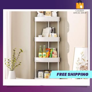 Kệ nhà tắm, kệ góc để đồ nhà tắm nhà vệ sinh đa năng có bánh xe, chất liệu khung kim loại, thiết kế có rãnh thoát nước