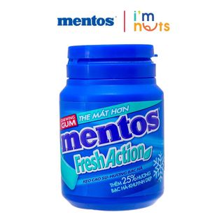 Kẹo cao su Sing gum Mentos Fresh Action hương bạc hà hũ 56g giá sỉ