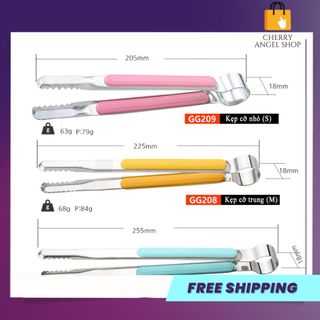Kẹp gắp thức ăn đa năng màu sắc pastel bằng thép không gỉ an toàn cho sức khỏe/ có sỉ