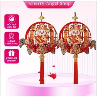 DECOR TRANG TRÍ TẾT, THẦN TÀI TREO CỬA May Mắn Tết Decor Nhà Cửa 2024