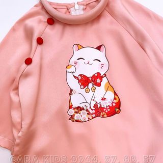 ÁO DÀI LỤA NGỌC TRAI CHO BÉ