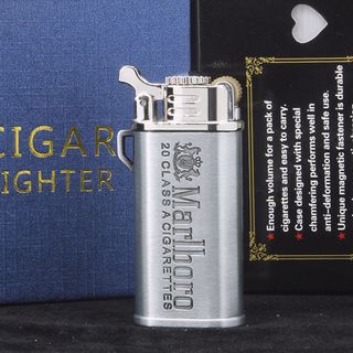 BẬT LỬA KHÈ GAS ĐÁ RÃNH TAY CHIEF CF220C LOGO MARLBORO - XÀI GAS