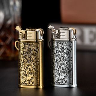 BẬT LỬA KHÈ GAS ĐÁ RÃNH TAY CHIEF CF220B HÌNH HOA VĂN - XÀI GAS