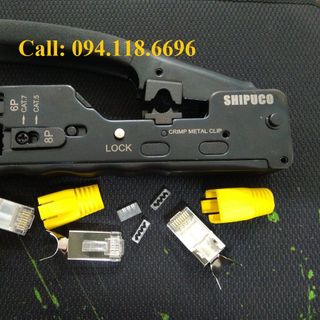 Kìm bấm đa năng Cat6A/ Cat7 chuyên dụng RJ11-RJ12-RJ45 hãng SHIPUCO