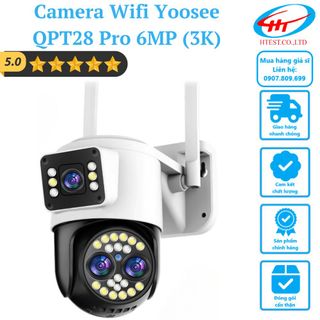 Camera Wifi Yoosee 2 khung hình QPT28 Pro 6MP (3K) – Ống kính Zoom 8X vật lý, có màu ban đêm giá sỉ