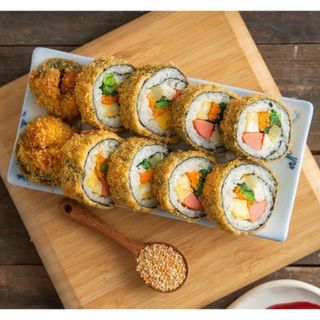 GIMBAP CHIÊN XÙ hộp 4 cuộn 600gr (giao tphcm)