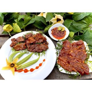 Thịt Nai Phi Lê ướp sate hộp 500gr (giao tphcm)