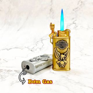 BẬT LỬA KHÈ GAS ĐÁ RÃNH TAY CHIEF CF220D HÌNH ĐẠI BÀNG LOGO "HARLEY-DAVIDSON" - XÀI GAS