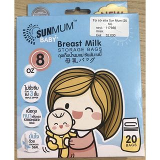 Tìm đại lý phân phối túi trữ sữa thương hiệu Sunmum Thái lan