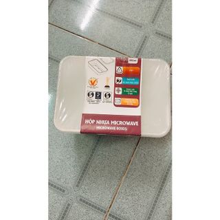 Hộp nhựa đựng thức ăn hình chữ nhật có nắp 650ml