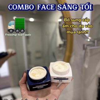 BỘ ĐÔI KEM PACE NẤM SỮA DƯỠNG DA ngày+đêm