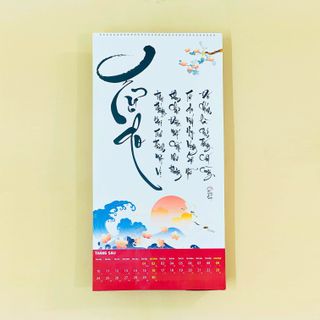 LỊCH THƯ PHÁP TREO TƯỜNG TRONG SUỐT 2024