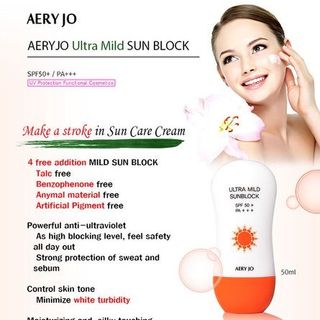 KEM CHỐNG NẮNG AERY JO ULTRA MILD SUN BLOCK SPF50PA A45-JO255