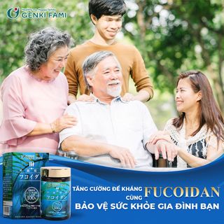 "Fucoidan Okinawa Tăng Đề Kháng Miễn Dịch, Hạn Chế Oxy Hóa, Hỗ Trợ Phòng Ngừa Ung Bướu Genki Fami Nhật Bản