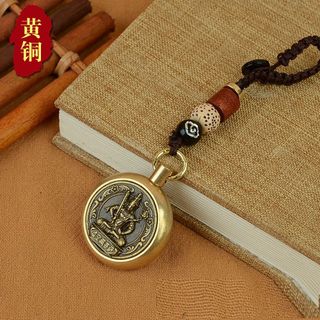 Móc khóa xoay kim loại hình phật