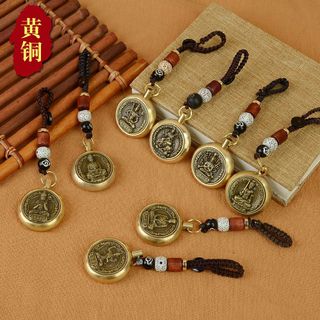 Móc khóa xoay kim loại hình phật