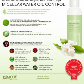 NƯỚC TẨY TRANG CHO LÀN DA DẦU - DA MỤN - DA HỖN HỢP MICELLAR WATER DAMODE CHAI 100ML