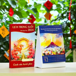 LỊCH ĐỂ BÀN TRONG SUỐT 2024 - CÁNH CỬA HẠNH PHÚC