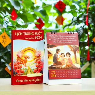 LỊCH ĐỂ BÀN TRONG SUỐT 2024 - CÁNH CỬA HẠNH PHÚC