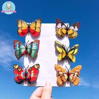 Kẹp tóc hình cánh bướm nhiều màu thời trang Hàn Quốc cho bé Hồ Lô Kids giá sỉ