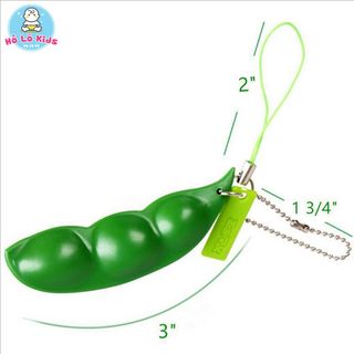 Móc chìa khóa hạt đậu xanh lá đáng yêu giảm căng thẳng quà tặng Hồ Lô Kids