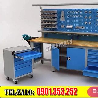 Tìm hiểu chung về cơ cấu bàn nguội có tủ đồ nghề bảng treo