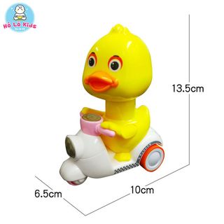 Đồ chơi vịt đi xe máy ấn đầu là chạy vui nhộn dây cót siêu quậy Hồ Lô Kids