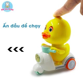 Đồ chơi vịt đi xe máy ấn đầu là chạy vui nhộn dây cót siêu quậy Hồ Lô Kids