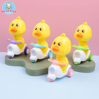 Đồ chơi vịt đi xe máy ấn đầu là chạy vui nhộn dây cót siêu quậy Hồ Lô Kids