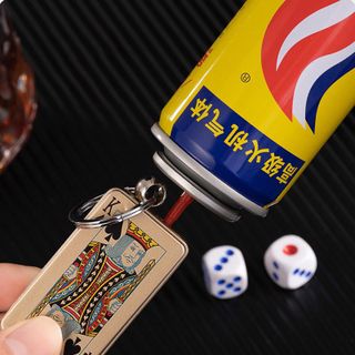 BẬT LỬA KHÈ - MÓC KHÓA HÌNH LÁ BÀI K BÍCH (KIM LOẠI) - (XÀI GAS)