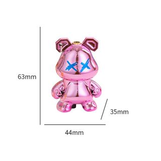 BẬT LỬA MÓC KHÓA HÌNH GẤU BEARBRICK BÓNG TRƠN MÀU CẦU VÒNG CHỮ X - (XÀI GAS)