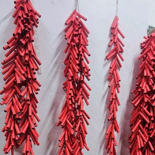 [HCM] Dây pháo giả dùng để trang trí Tết trang trí Tiệc, giấy pháo handmade, dây pháo giấy trang trí sự kiện